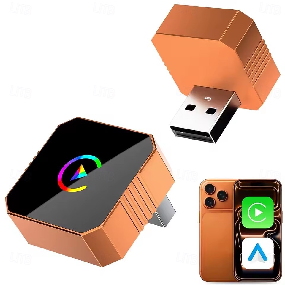 2-in-1 draadloze CarPlay- en Android Auto-adapter, draadloze CarPlay-dongle voor auto's met bedrade CarPlay, stekker &Speel Android Auto met draadloze adapter, snel &Stabiele 5 GHz wifi, automatische 2026 - $36.99 –P1