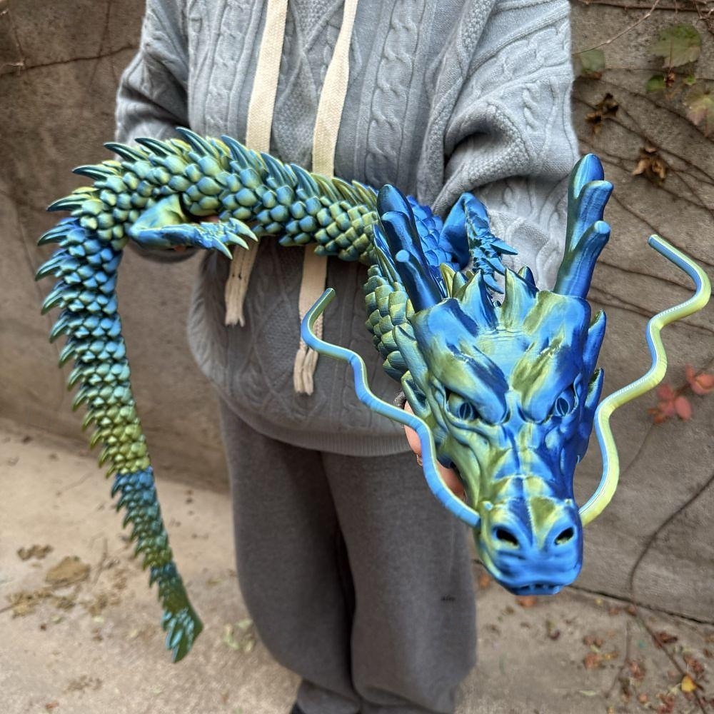150 cm/59 tommer 3D-printet drage, ekstra stor 3D-drage, dyredukke, skrivebordspynt til hjemmet, fidget-leke, perfekt til jul- og halloween-dekor, høytidsfeiringer, ideelle gaver til kontoret, 2026 - $74.99 –P1