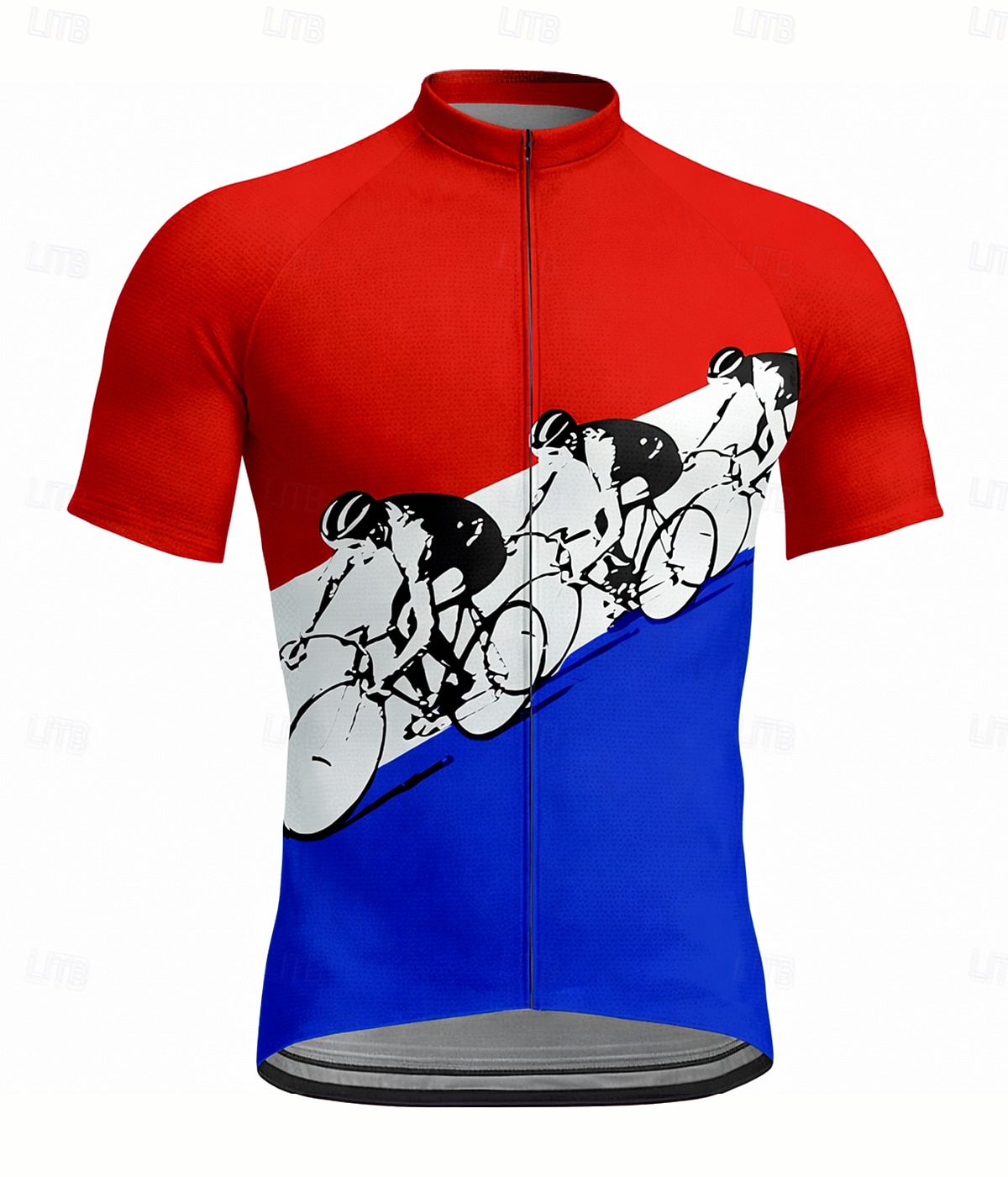 Per uomo Maglia da Ciclismo Grafico Geometrico Manica Corta Bicicletta Maglia Top con 3 tasche posteriori Resistente ai Raggi UV Asciugatura Rapida Cerniera Frontale Strisce Riflettenti Gli sport del 2026 a $30.99 –P9