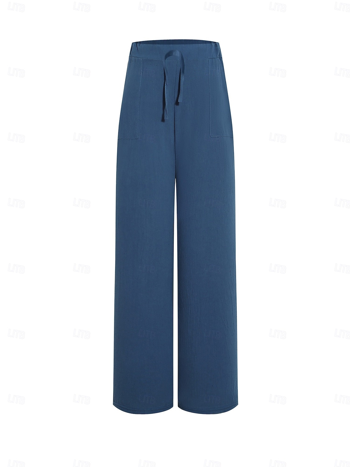 Pantaloni da donna taglie forti 100% cotone a gamba larga, ideali per vacanze, basic, casual, per tutti i giorni, lunghezza intera, vita alta, tinta unita, coulisse, gamba larga, comodi, ad asciugatura rapida, morbidi, anelastici, grigi, neri, bianchi del 2026 a $17.99 –P8