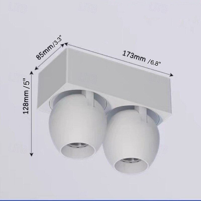 led 1 πακέτο προβολέων από ύφασμα με διακόπτη dimmer, ρυθμιζόμενο, όλα τα λευκά σκίαστρα, ελεγχόμενα μέσω εφαρμογής 2026 - $97.99 –P7