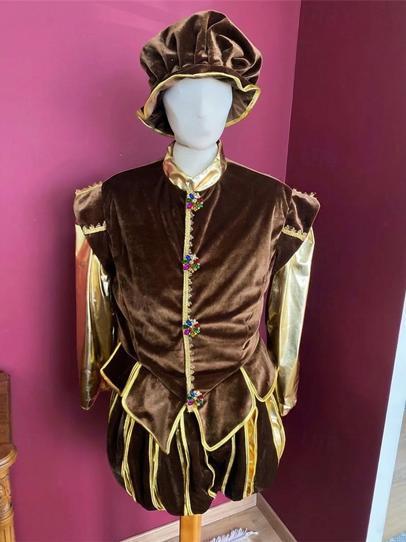 Medieval Renacimiento Accesorios Príncipe caballero celta Disfraz Hombre Real Víspera de Todos los Santos Carnaval Mascarada Rendimiento LARP Feria Ren Adulto Disfraz 2026 - $291.29 –P4