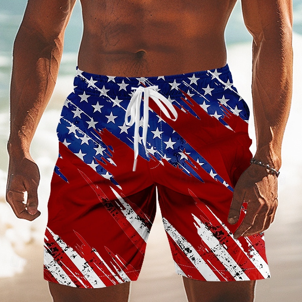 Per uomo 4 luglio, 250° anniversario degli Stati Uniti Bandiera Americana Costumi da bagno Costumi da bagno Pantaloncini da bagno Pantaloncini da Surf Misura del girovita medio Patriotico Ferie del 2026 a $20.99 –P3