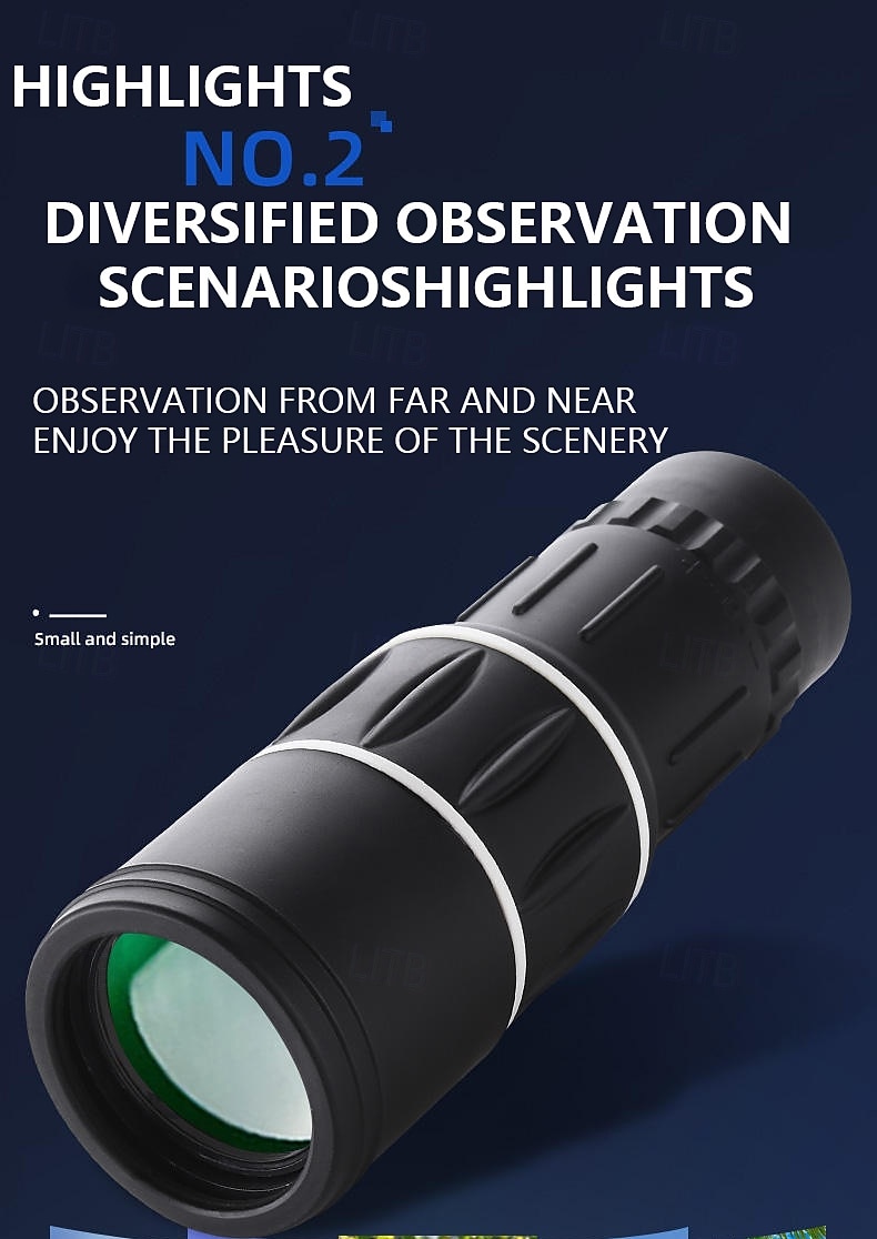 16x52 High Power Monocular Telescope with Smartphone Adapter & Tripod, HD Waterproof BAK4 Prism Monocular for Adults, Night Vision for Bird Watching, Hunting, Hiking, Concerts, Camping, Travel 2026 - $27.99 –P4
