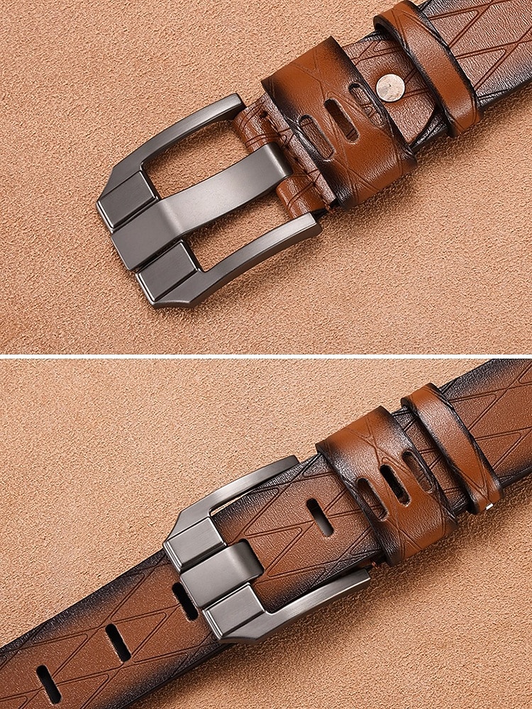 Vintage-Businessgürtel für Herren aus Lederimitat, verstellbare Länge, verschiedene Farben, klassischer Retro-Stil, perfekt für den Arbeitsweg, Urlaub und Freizeit. 2026 - $11.99 –P6