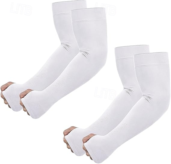 2 Pairs UV Sun Protection Arm Sleeves with Thumb Hole for Men Women Youth, Cooling Sleeve to Cover Tattoo, Mid-Compression 2026 - $18.99 –P10