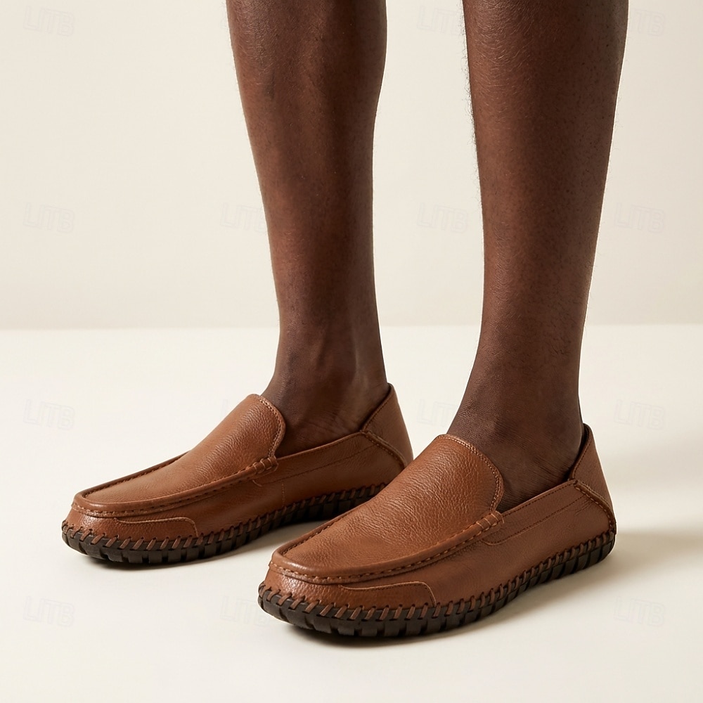 Bruine instappers voor heren, lichtgewicht comfortabele wandelschoenen, zachte alledaagse schoenen voor dagelijks gebruik, reizen, autorijden, buitenactiviteiten en een ontspannen smart casual stijl. 2026 - $46.99 –P2