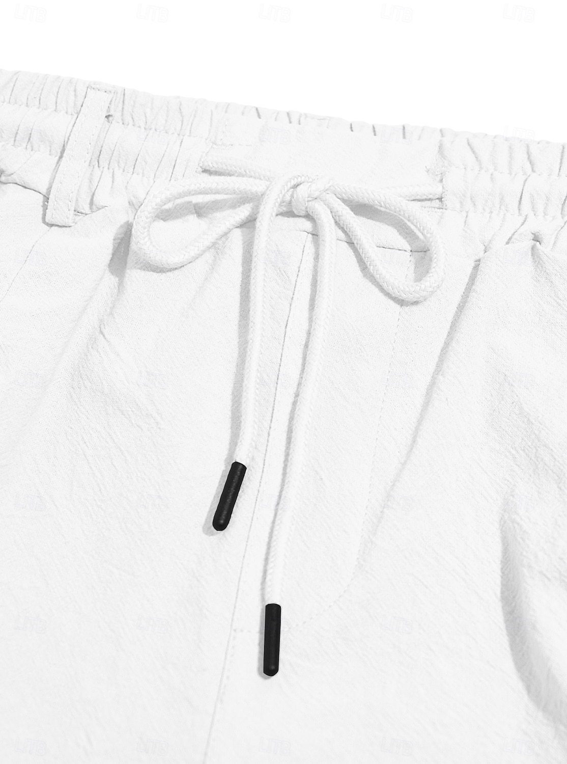 Herre Shorts Lin Shorts Sommershorts Strandshorts Snorer Lomme Elastisk midje Ensfarget Komfort Pustende Kort Avslappet Daglig Strand Ferie Mote Svart Hvit Uelastisk 2026 - $25.99 –P4