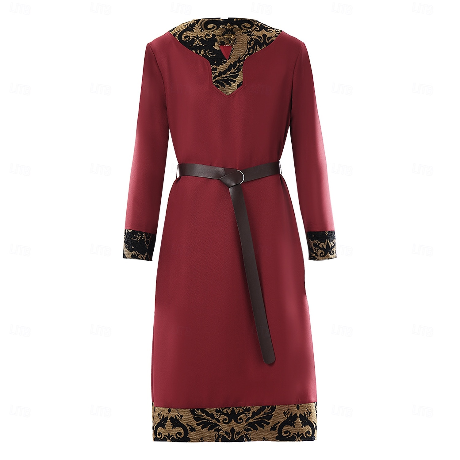 Medievale Rinascimento Elegante Tunica Cavaliere Vichingo Costume Per uomo Fantasia Reale Halloween Carnevale Mascherata Fiera Rinascimentale Festa a tema retrò Adulti Cappotto Cintura del 2026 a $56.99 –P1