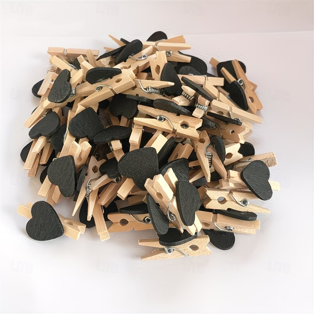 100 mollette di legno a forma di cuore, perfette per lavori creativi, esposizioni di foto, bomboniere, decorazioni fai da te, piccole mollette per scrapbooking &progetti artistici del 2026 a $15.99 –P8