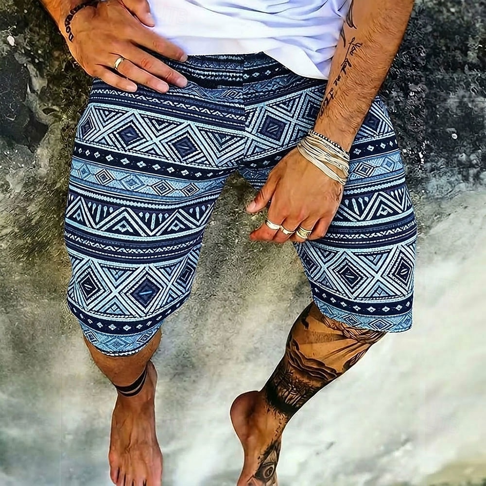 Per uomo Azteco Motivo Geometrico Tribale Pantaloncini da tuta Shorts da Spiaggia Pantaloncini in spugna Misura del girovita medio Retrò Vintage Quotidiano Abbigliamento casual alla moda Ferie del 2026 a $20.99 –P3