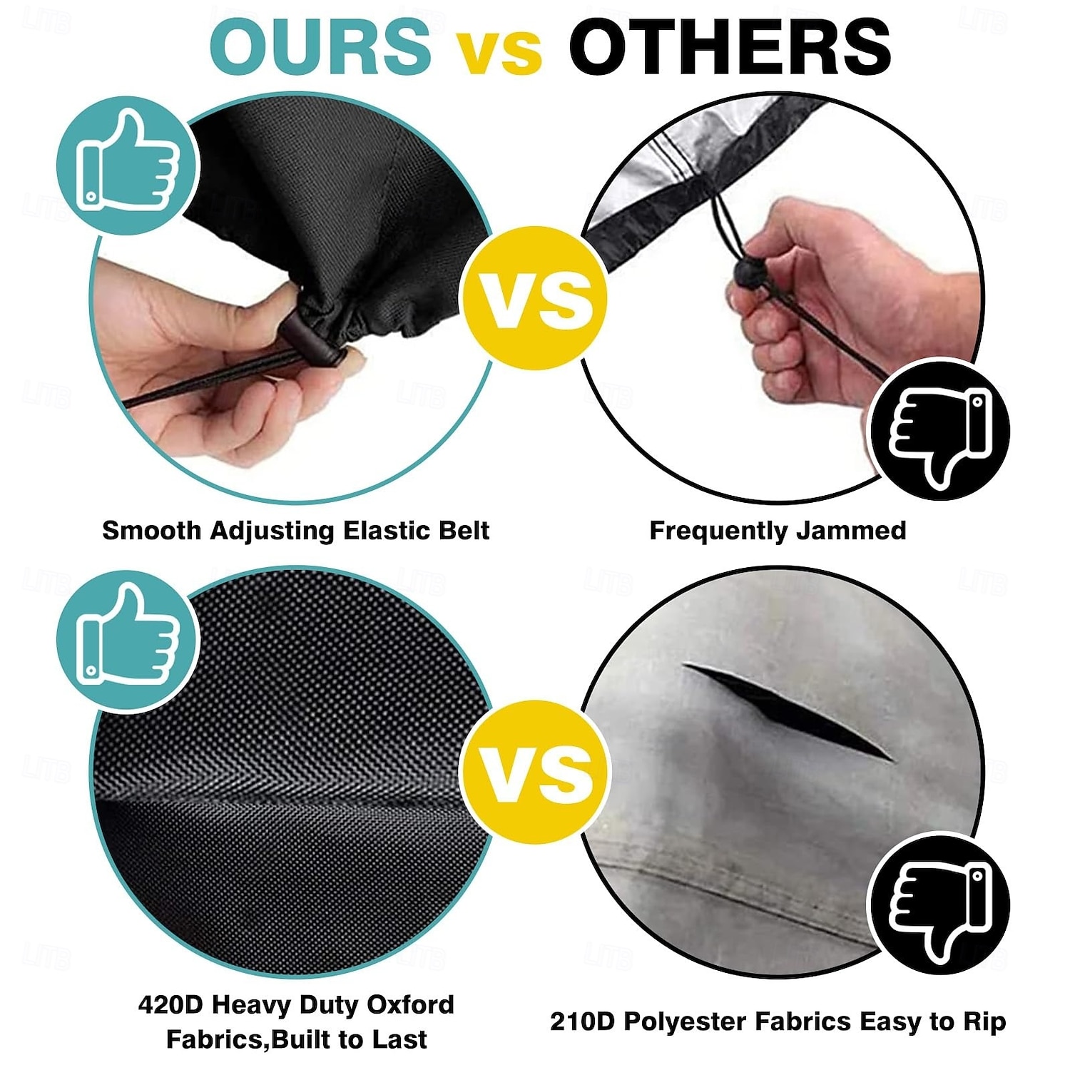 Capas para armazenamento de pneus, capa grande para pneus de inverno, impermeável, com bolsa de armazenamento prática, capa resistente às intempéries para empilhar pneus (comporta 4 pneus, diâmetro de de 2026 por $18.99 –P9