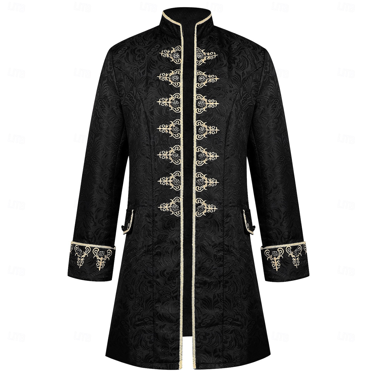 Medieval Renacimiento Abrigo Larga Príncipe Caballero Noble Bordado Disfraz Hombre Real Víspera de Todos los Santos Carnaval Feria del Renacimiento LARP Adulto Chaqueta Todas las Temporadas 2026 - $64.99 –P7