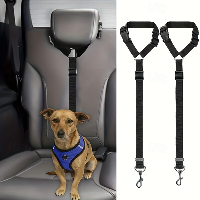 Adjustable 2-in-1 Dog Car Safety Belt Use this rear seat harness and ring to ensure your pet's safety on the road 2026 - $22.99 –P1