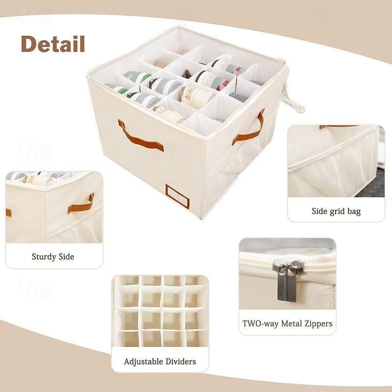 Organizator de pantofi pentru dulap, cutii de depozitare a pantofilor din material textil cu capac transparent - cutii de depozitare a pantofilor pliabile, rezistente la umiditate, secționate, 2026 - $32.99 –P3