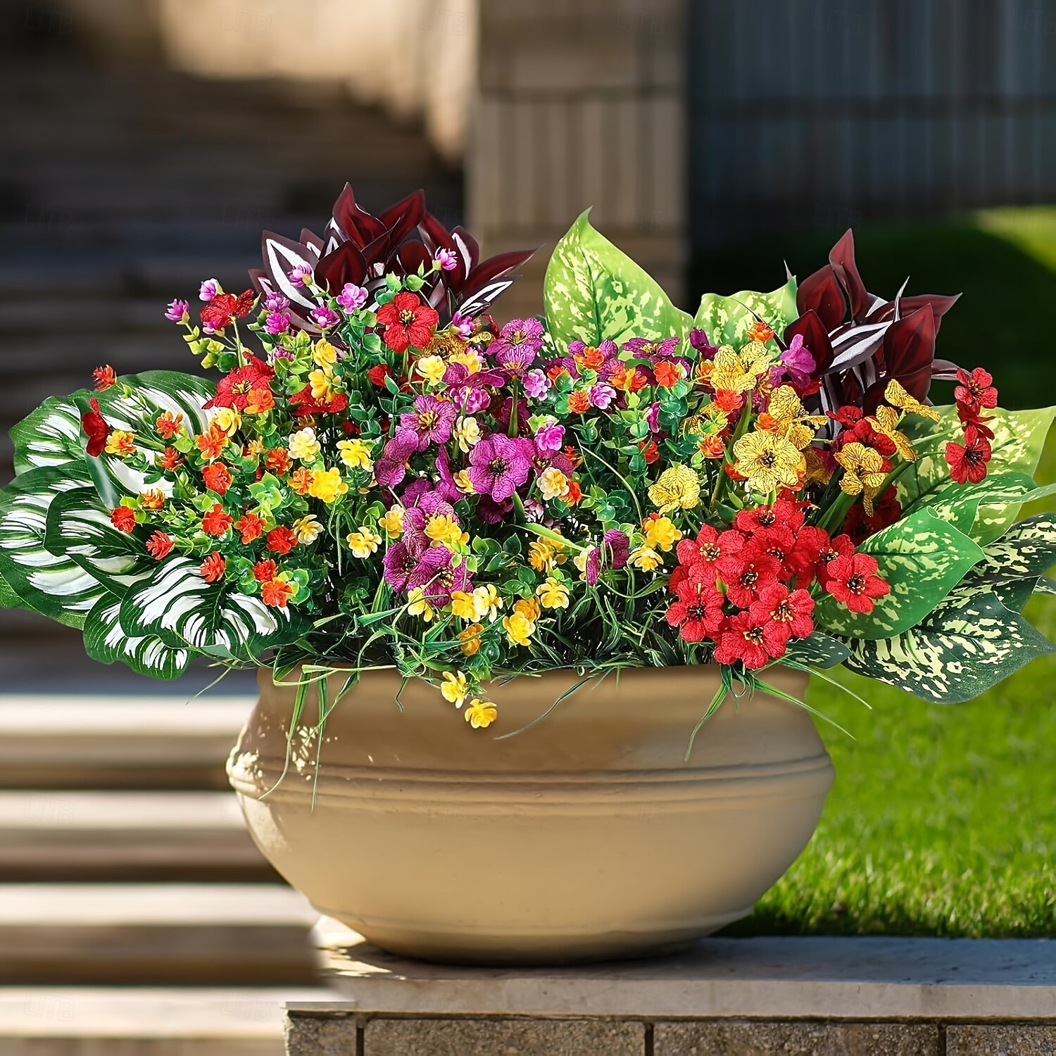 24 ks umělých rostlin zimozeleň, stonky, UV odolné umělé rostliny do interiéru &venkovní, závěsná zeleň do zahrady, na verandu, do okenního truhlíku, na dům, na svatbu &dekorace farmářského domu 2026 - $39.99 –P5