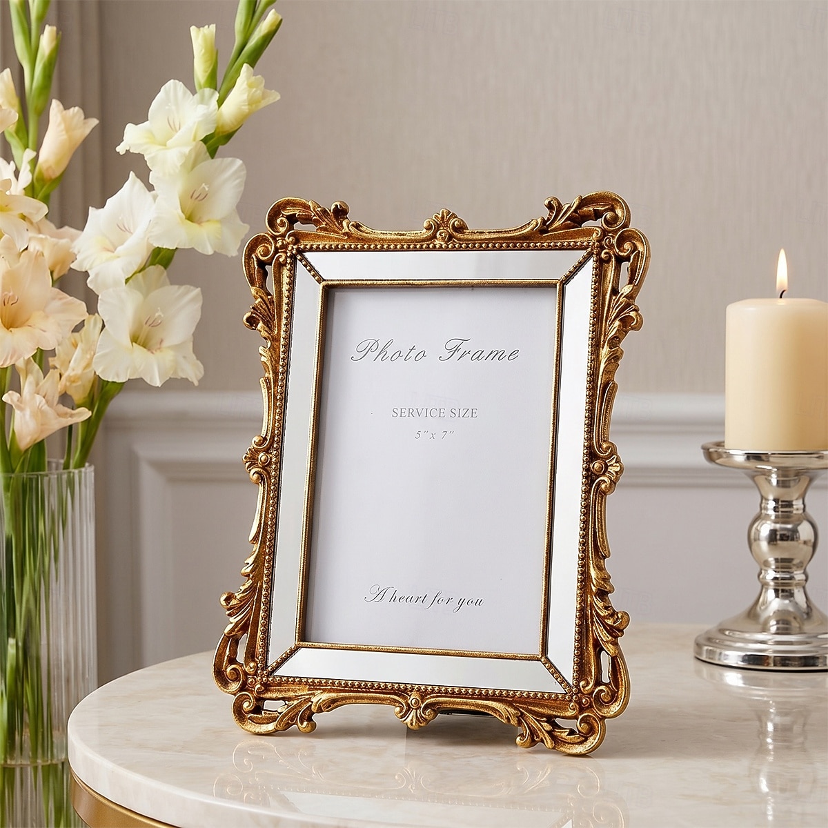 1PC, Featuring Rococo Baroque Three-dimensional Relief Carving Technique. This Decorative Photo Frame for Home And Wedding Wse Is Suitable for Both Tabletop Display And wall Hanging 2026 - $23.99 –P7