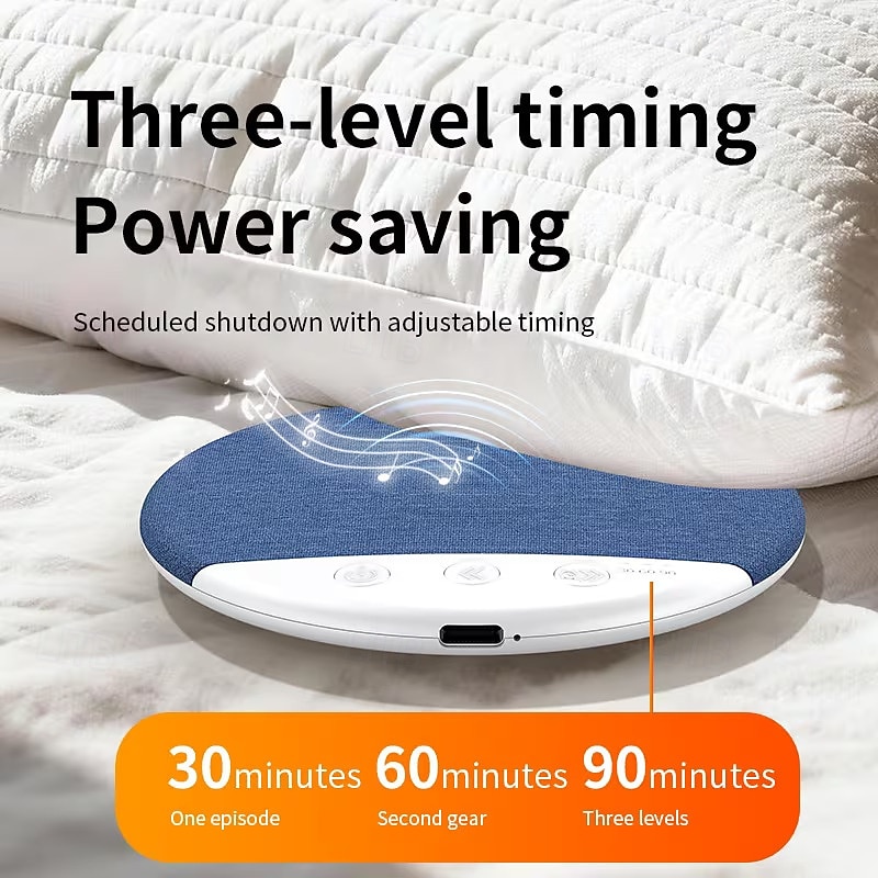 Bluetooth 5.4 polštářový reproduktor, ultratenký bezdrátový reproduktor na spaní pod polštář, diskrétní osobní poslech pro spáče na boku, pomůcka pro spaní s hudbou, bílý šum &úleva od tinnitu, 2026 - $14.99 –P2
