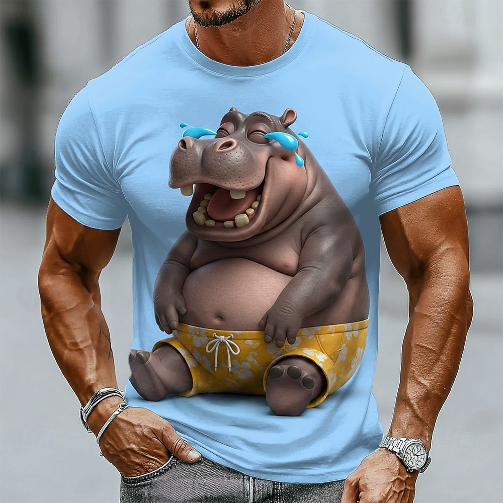 Men's Animal T Shirt Short Sleeve T shirt 3D Print Crew Neck Shirt Funny Casual Daily Street Blue White Yellow Summer Spring Clothing Apparel S M L XL 2XL 3XL 2026 - $18.99 –P1