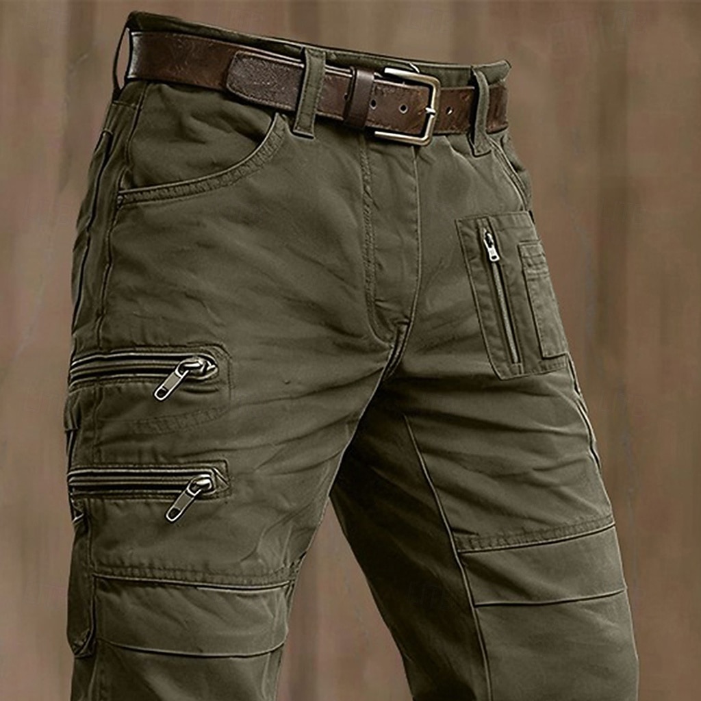 Herren Cargo-Hosen Taktische Hose Bein mit Reißverschluss Einfach Komfort Atmungsaktiv Volle Länge Lässig Täglich Outdoor Urlaub Lässig Schwarz Armeegrün Unelastisch 2026 - $80.99 –P2