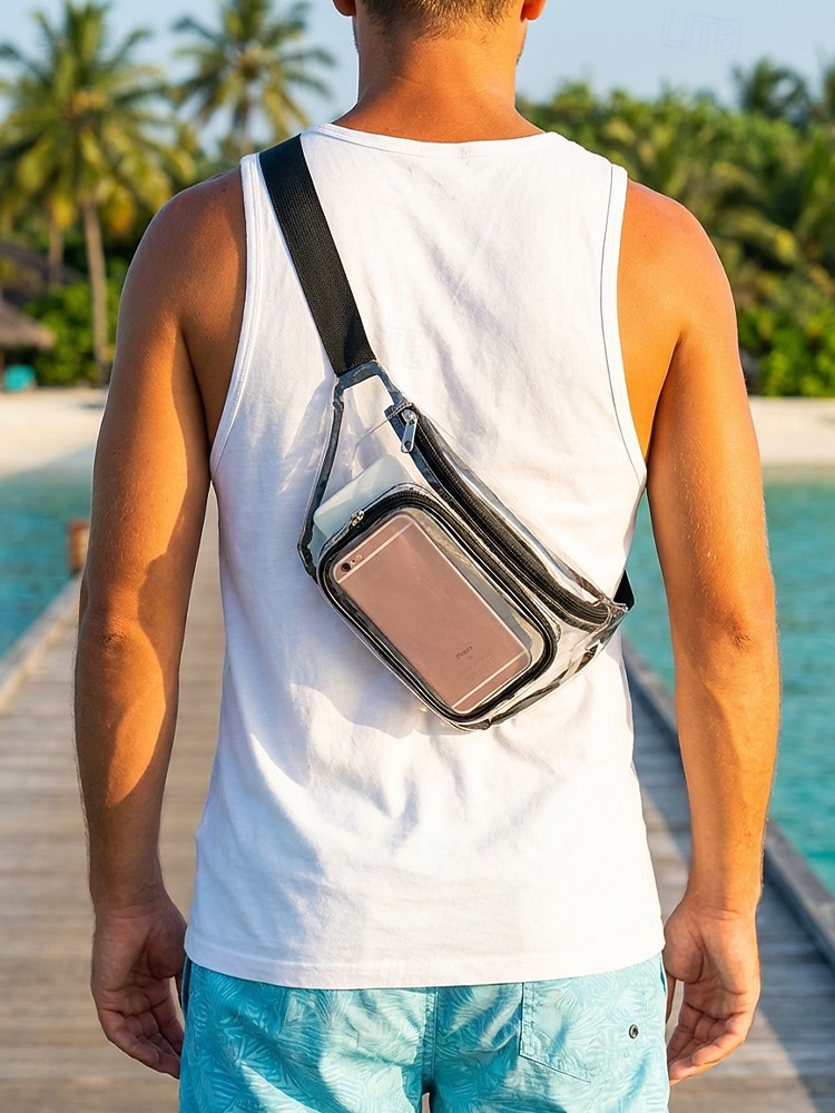 Women's Clear PVC Crossbody and Waist Bag, Multi-Color Transparent Bag with Adjustable Strap and Multiple Wearing Styles, Large Capacity Stylish Bag for Beach Vacation and Casual Daily Use 2026 - $11.99 –P5