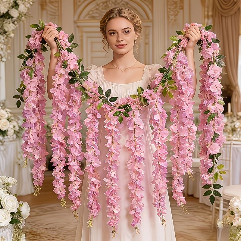 3 buc coroană artificială de glicină, viță de vie, primăvară, specială de Ziua Îndrăgostiților, coroană florală artificială de primăvară cu viță de vie, potrivită pentru cameră, petrecere, casă, 2026 - $23.99 –P1