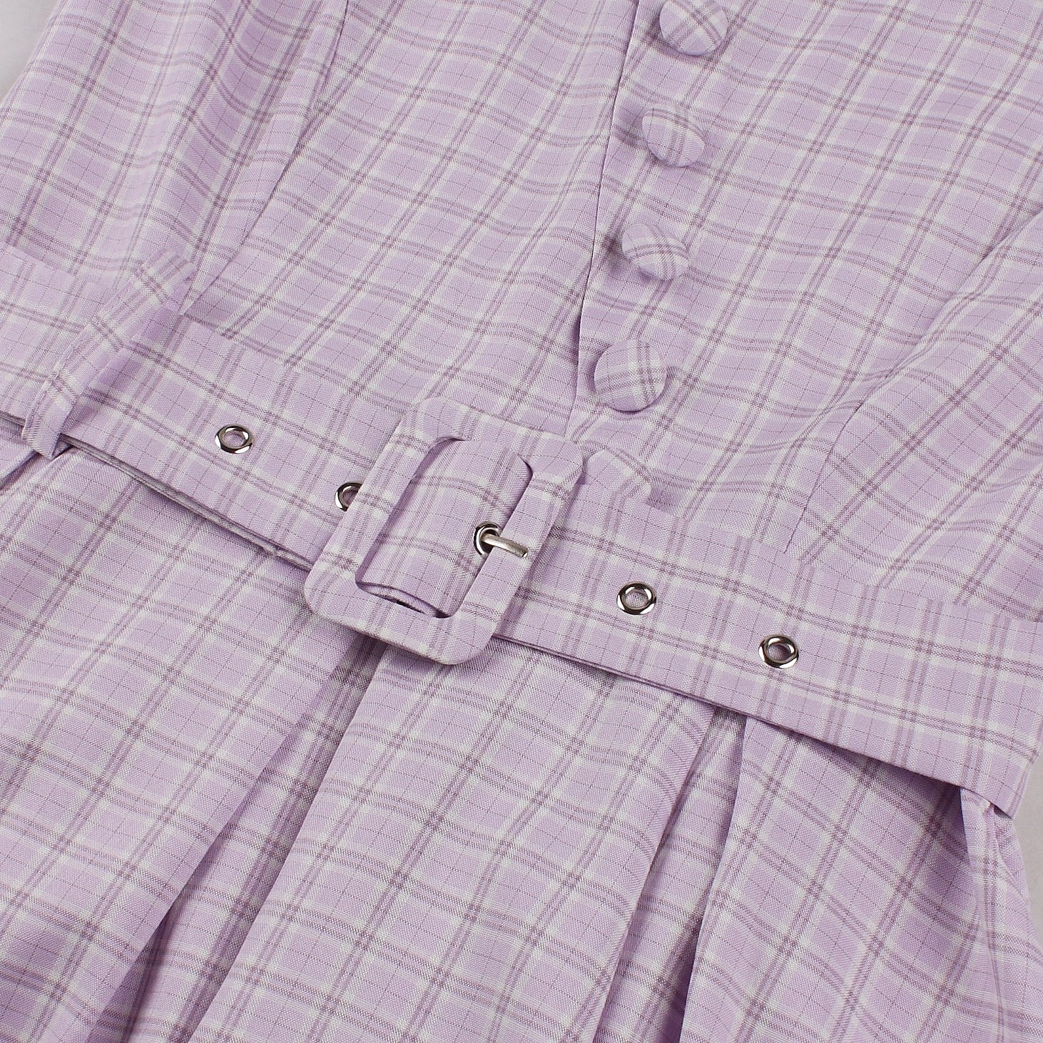 1950s Retro Vintage Midi Dress Short Sleeves With Belt Checkered / Gingham Square Neck Fancy Dress Women's Casual Dailywear Tea Party Adults' Dress Spring & Summer 2026 - $47.99 –P7