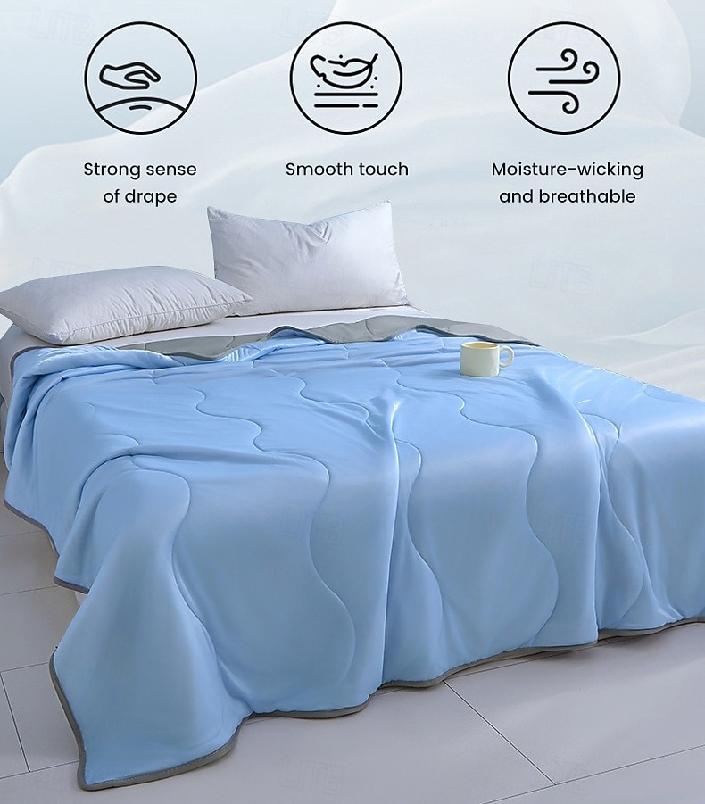 Trapunta rinfrescante estiva, coperta leggera e traspirante, morbida coperta in seta ghiaccio per camera da letto, biancheria da letto per la casa del 2026 a $25.99 –P3