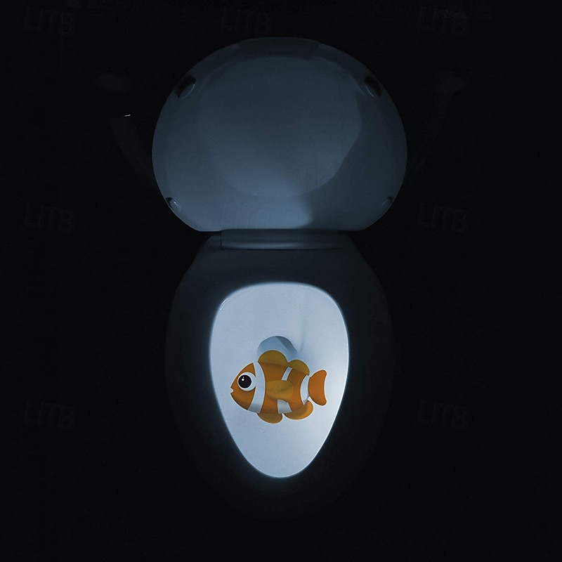 Smart LED Motion Sensor Toilet Night Light, 4 Pattern Projection Lamp, Battery Powered (AAA), Decorative Bathroom Bowl Light for Night Use 2026 - $12.99 –P7