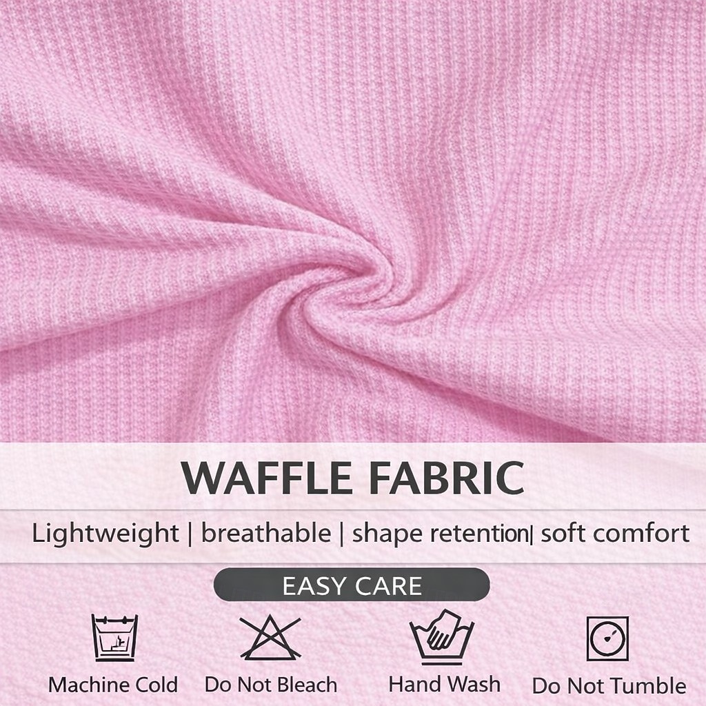 Dame Vaffelskjorte Sommertopper Knapper Helfarge Årgang Stilfull Ermeløs Polokrage Lange topper Daglig utendørs Ferie Gul Lysegrønn Rosa Sommer Vår Høst 2026 - $26.99 –P5