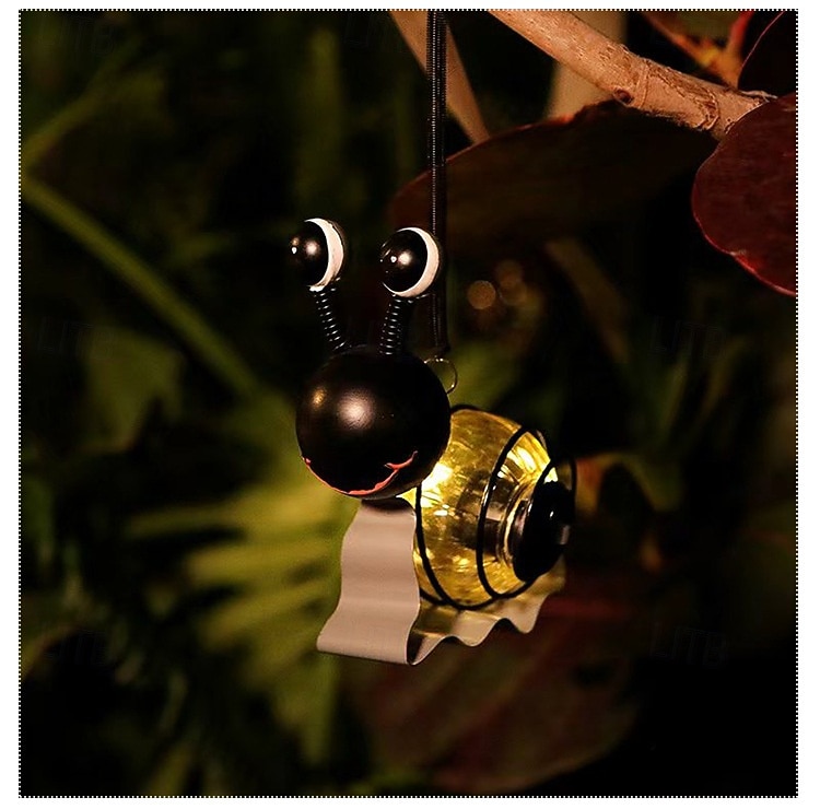 Lanterna suspensa de ferro oca em formato de caracol, à prova d'água e com energia solar, ideal para decoração de jardins, vilas, árvores e pátios, perfeita para criar um ambiente aconchegante no de 2026 por $12.99 –P3