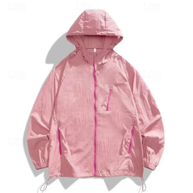 Mujer La chaqueta con capucha Chaqueta de piel de senderismo Chaqueta Cortavientos Verano Al aire libre Resistente al Viento Utra ligero (UL) Secado rápido Ligero Abrigos Chaqueta Pesca Escalada Playa 2026 - $24.99 –P1