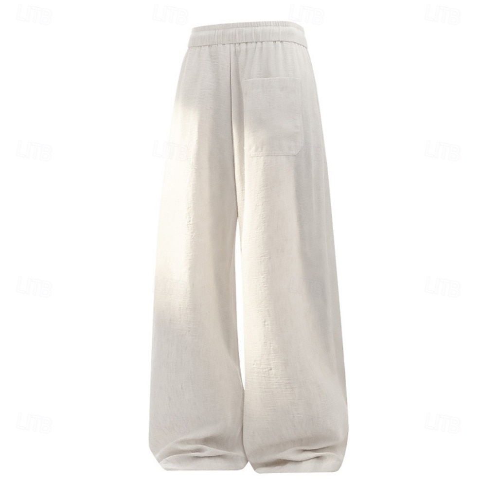 Per uomo Pantaloni di Lino Pantaloni Pantaloni Estivi Pantaloni da Spiaggia Coulisse Elastico in vita Tinta unica Comodità Traspirante Quotidiano All'aperto Spiaggia Vacanza Moda Nero Albicocca del 2026 a $29.99 –P6