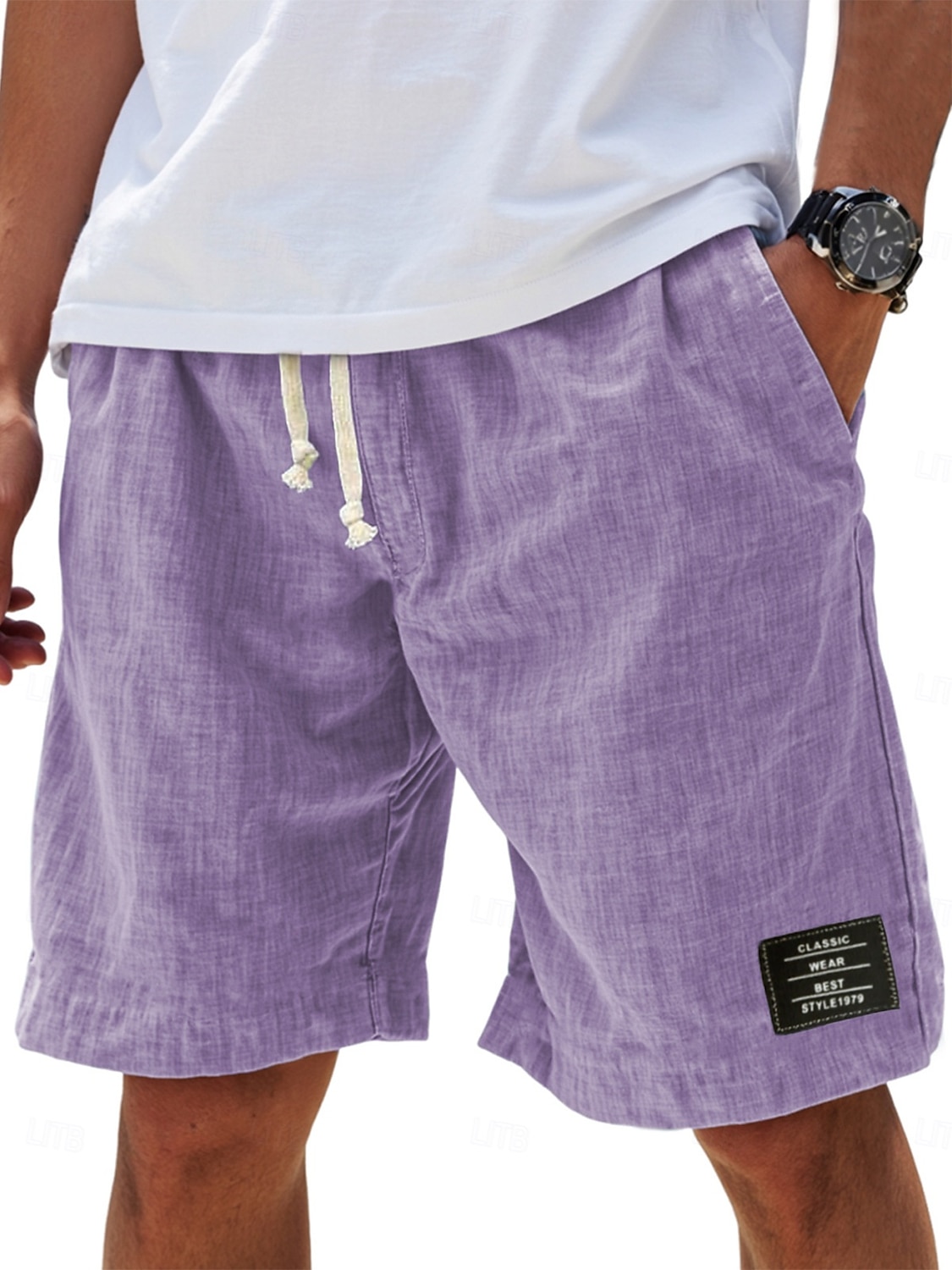 Bărbați Pantaloni Scurți Pantaloni scurți de vară Pantaloni scurți de plajă Pantaloni scurți casual Cordon Talie elastică Simplu Culoare solidă Confort Ușor Lungimea genunchiului Zilnic În aer liber 2026 - $22.99 –P11