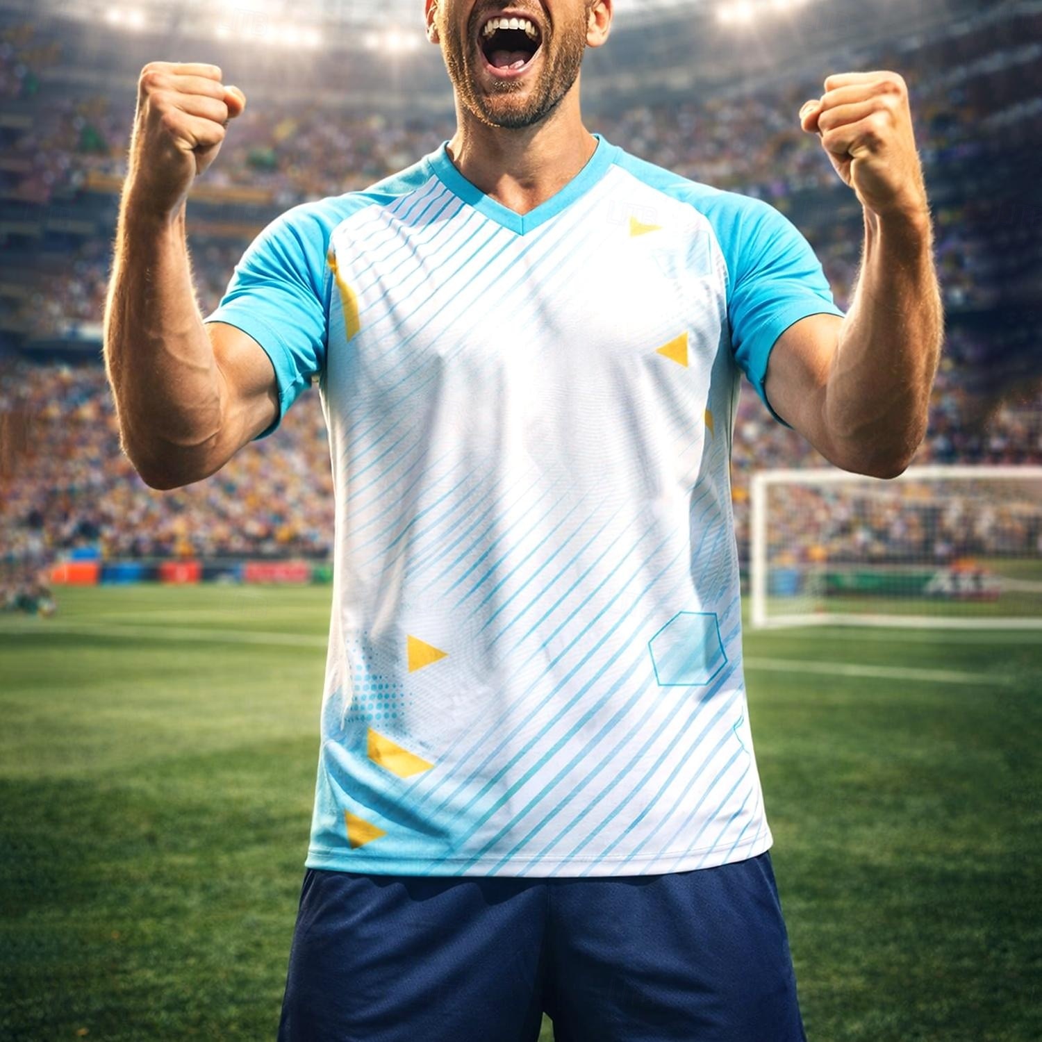 Unisex Argentinien Fußball-Sommer Global Match Pullover-Oberteile Laufshirt Sommer Farbblock Kurzarm UPF 50 Schnelltrocknend Atmungsaktiv Leger Laufen Joggen Fitness Blau Sportbekleidung Sportkleidung 2026 - $18.99 –P1