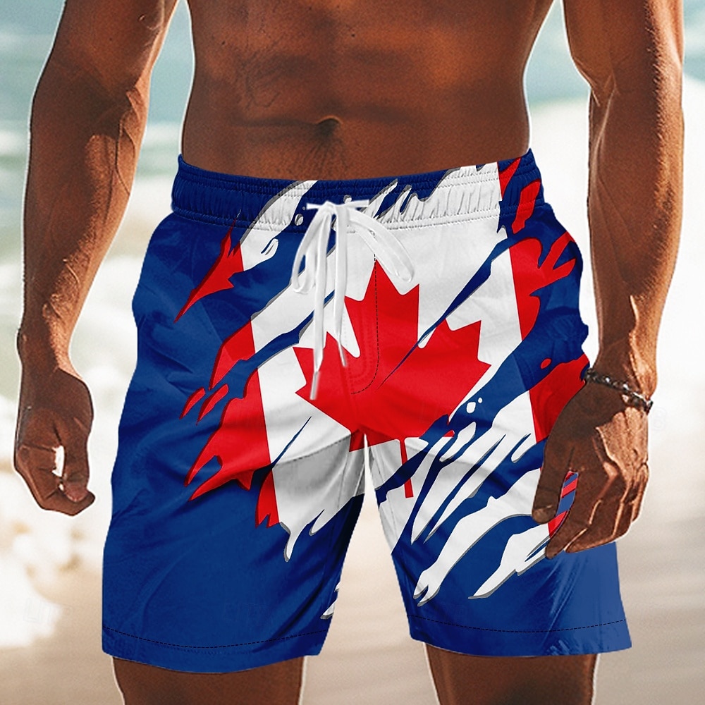 Per uomo Canada Calcio Bandiera / Bandiera nazionale Costumi da bagno Costumi da bagno Pantaloncini da bagno Pantaloncini da Surf Misura del girovita medio Patriotico Ferie Tasche Laterali fodera in del 2026 a $20.99 –P2
