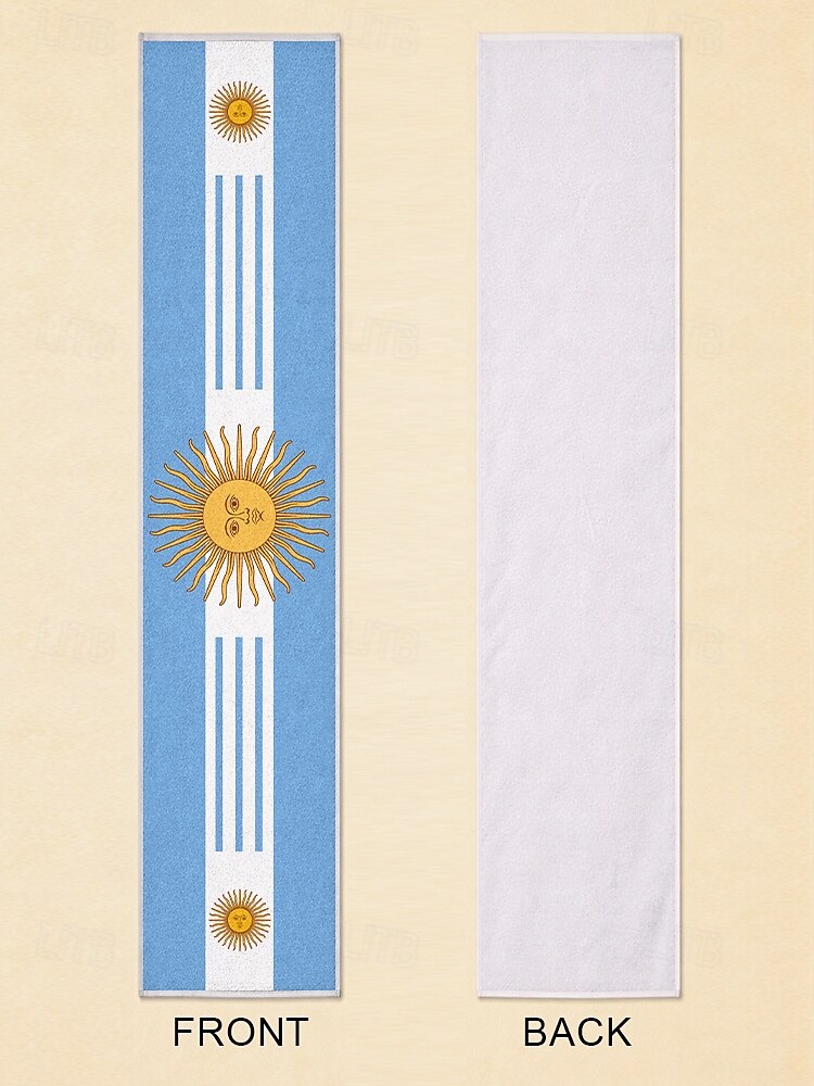 Herren-Handtuchschal aus Polyester mit Argentinien-Flagge, weicher Fan-Schal für Fußballspiele, Stadionveranstaltungen, Sportübertragungen und den Alltag. 2026 - $11.99 –P4
