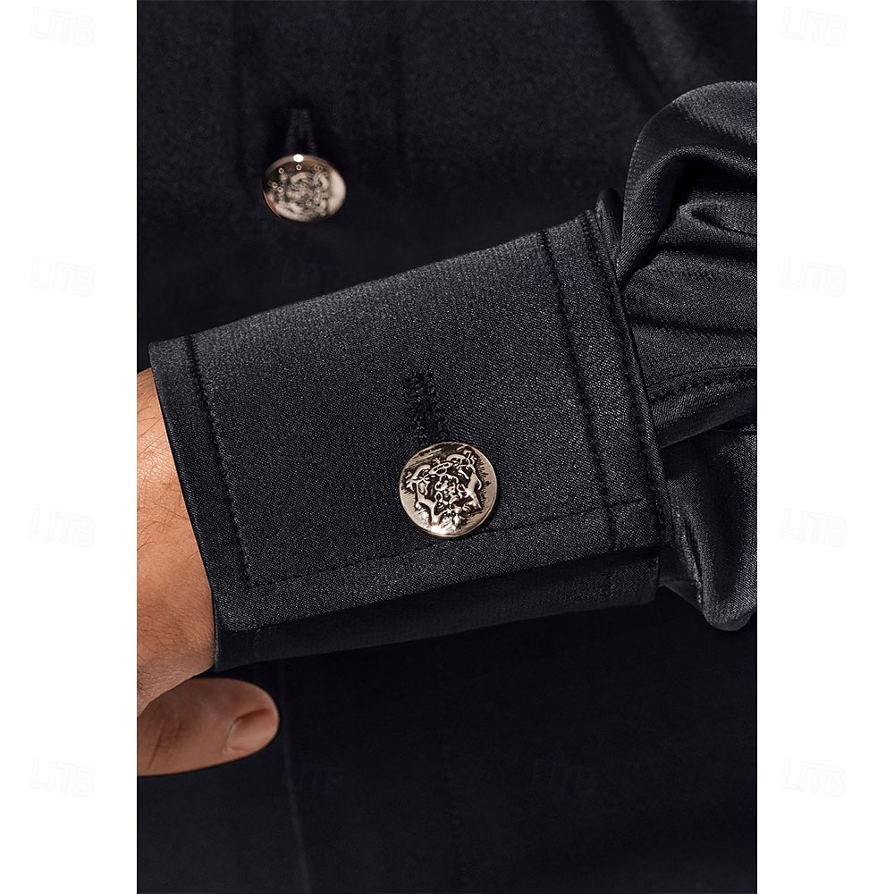 Men's Latin Ballroom Dance Shirt - Slim Fit Satin Performance Bodysuit for Competition 2026 - $220.49 –P4