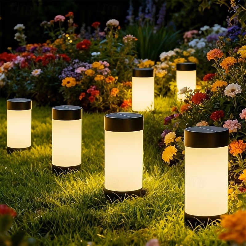 4er-Set Solar-Gartenleuchten, wasserdichte Gartenwegleuchten, dekorative Solar-Bodenleuchten zum Einstecken, für den Außenbereich 2026 - $39.99 –P1