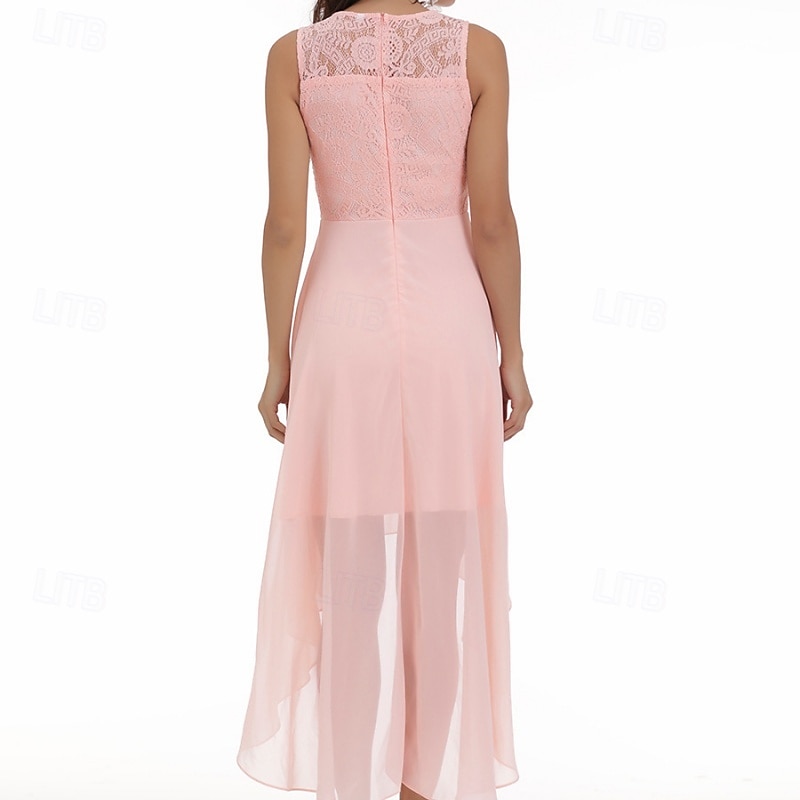 Dame Lang kjole Maxikjole Chiffonkjoler Blonde kjole Uformell kjole Elegant Mote Moderne utendørs Feriereise Ut på byen Normal عادي Ermeløs V-hals Blå Rosa Navyblå Sommer Vår 2026 - $37.99 –P20