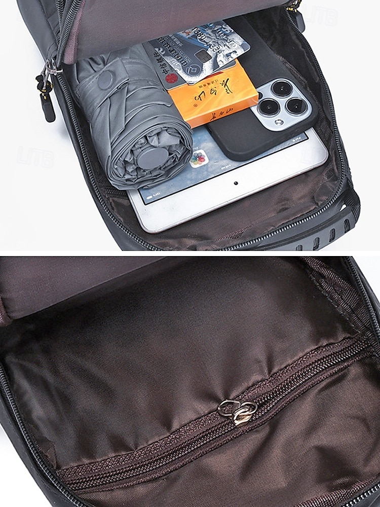 Borsa a tracolla da uomo in poliestere, zaino a tracolla di grande capacità multicolore con tracolla regolabile e design multi-tasca, ideale per viaggi, tempo libero all'aperto e uso quotidiano. del 2026 a $14.99 –P8