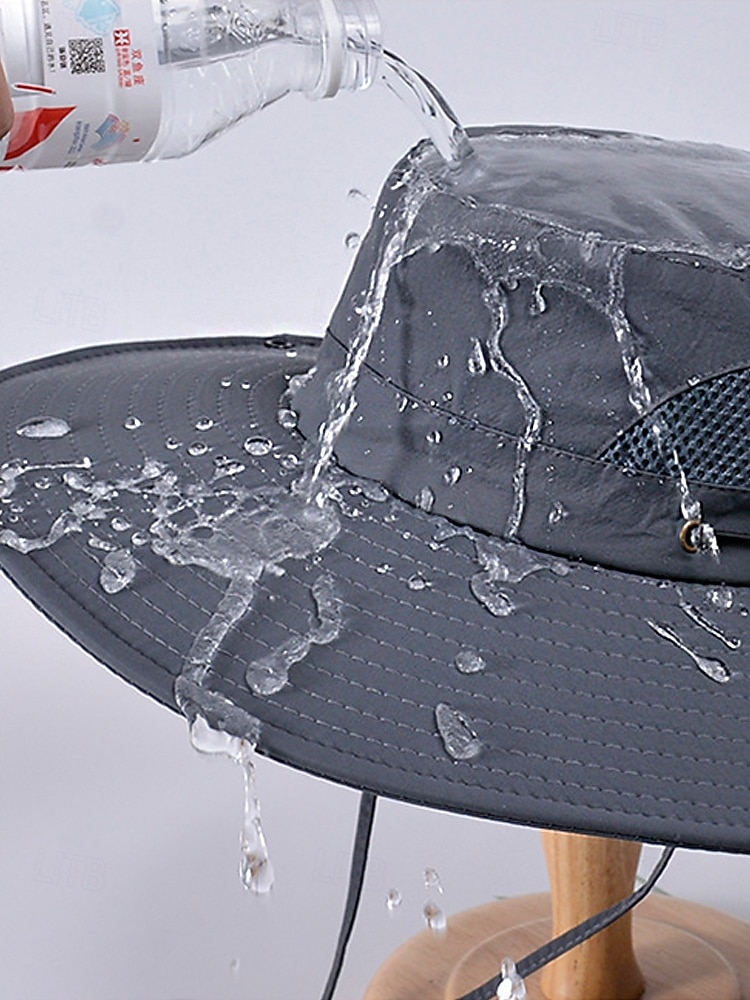 Chapeau de soleil imperméable pour homme en polyester à large bord, pliable et multicolore, idéal pour la pêche, la randonnée, les vacances à la plage, le camping, le trekking et les voyages décontractés. de 2026 ? $14.99 –P12