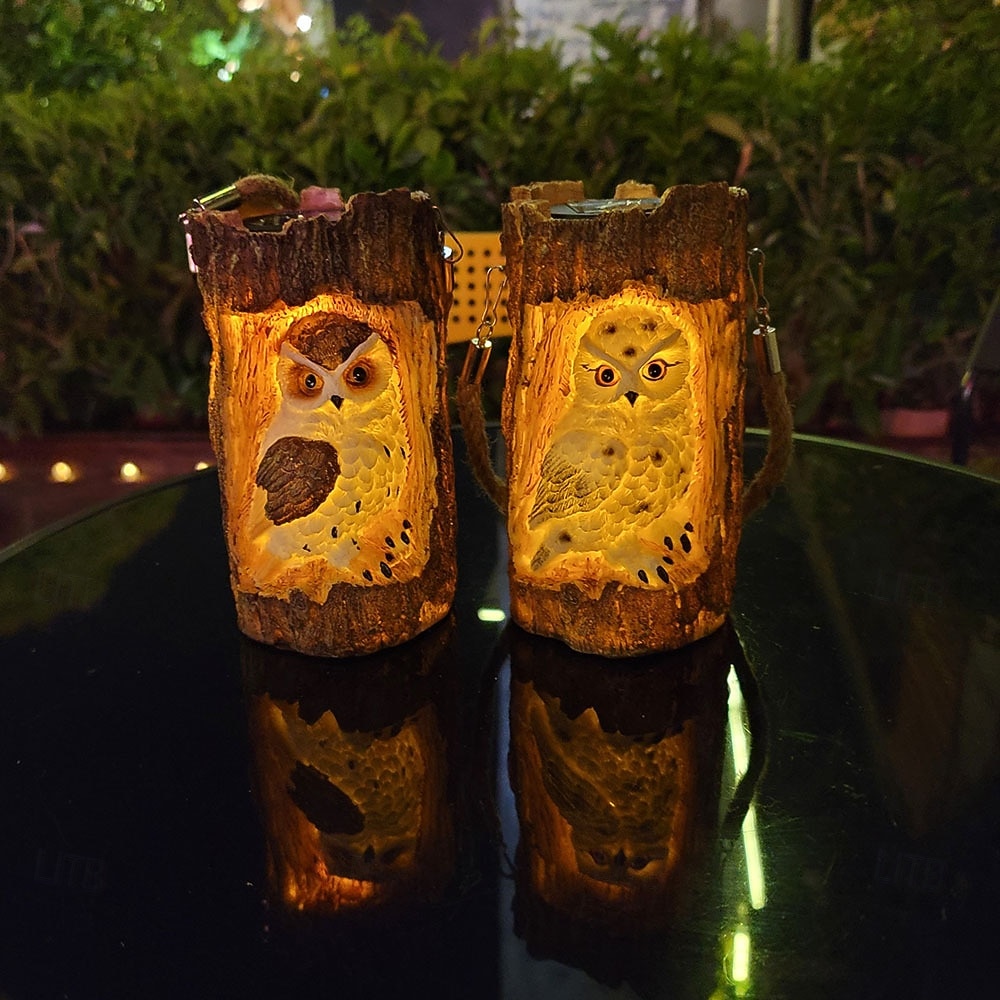 Outdoor Solar Waterproof Resin Animal Tree Stump Hanging Lanterns – Owl, Fox, Squirrel, Tree Hole, Santa Claus Decorative LED Lights for Garden, Yard, Lawn, Pathway, Patio – Ambient Landscape Lighting 2026 - $25.99 –P7
