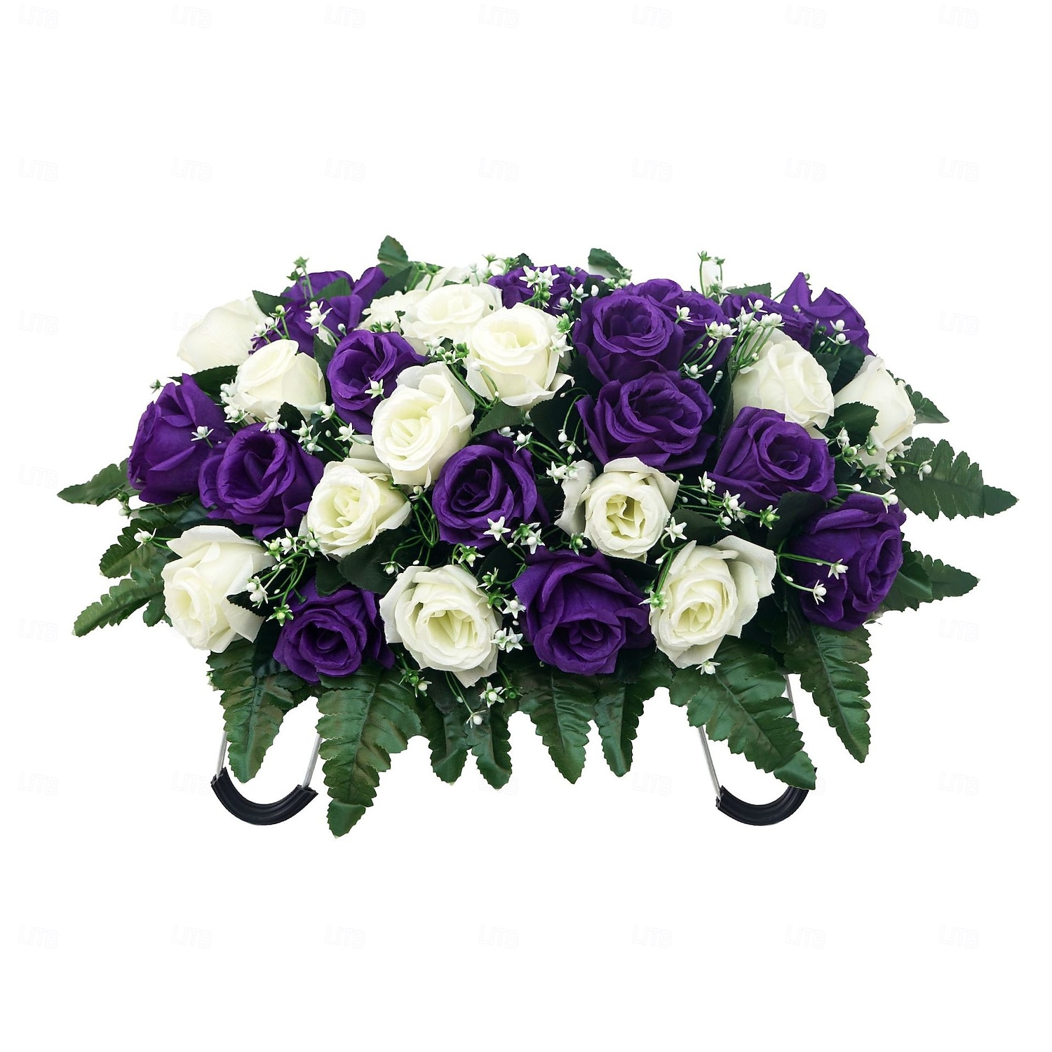 Collier de fleurs artificielles pour pierre tombale, rose, pour la journée du souvenir, décoration de tombe, couleurs inaltérables, installation facile de 2026 ? $45.99 –P5
