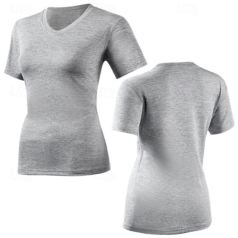 Women's Solid Colored Running T-Shirt Running Top Running Shirt Summer Spring Short Sleeve Quick Dry Lightweight Elastic Breathable Tennis Golf Black Pink Purple Sportswear Activewear 2026 - $14.99 –P4