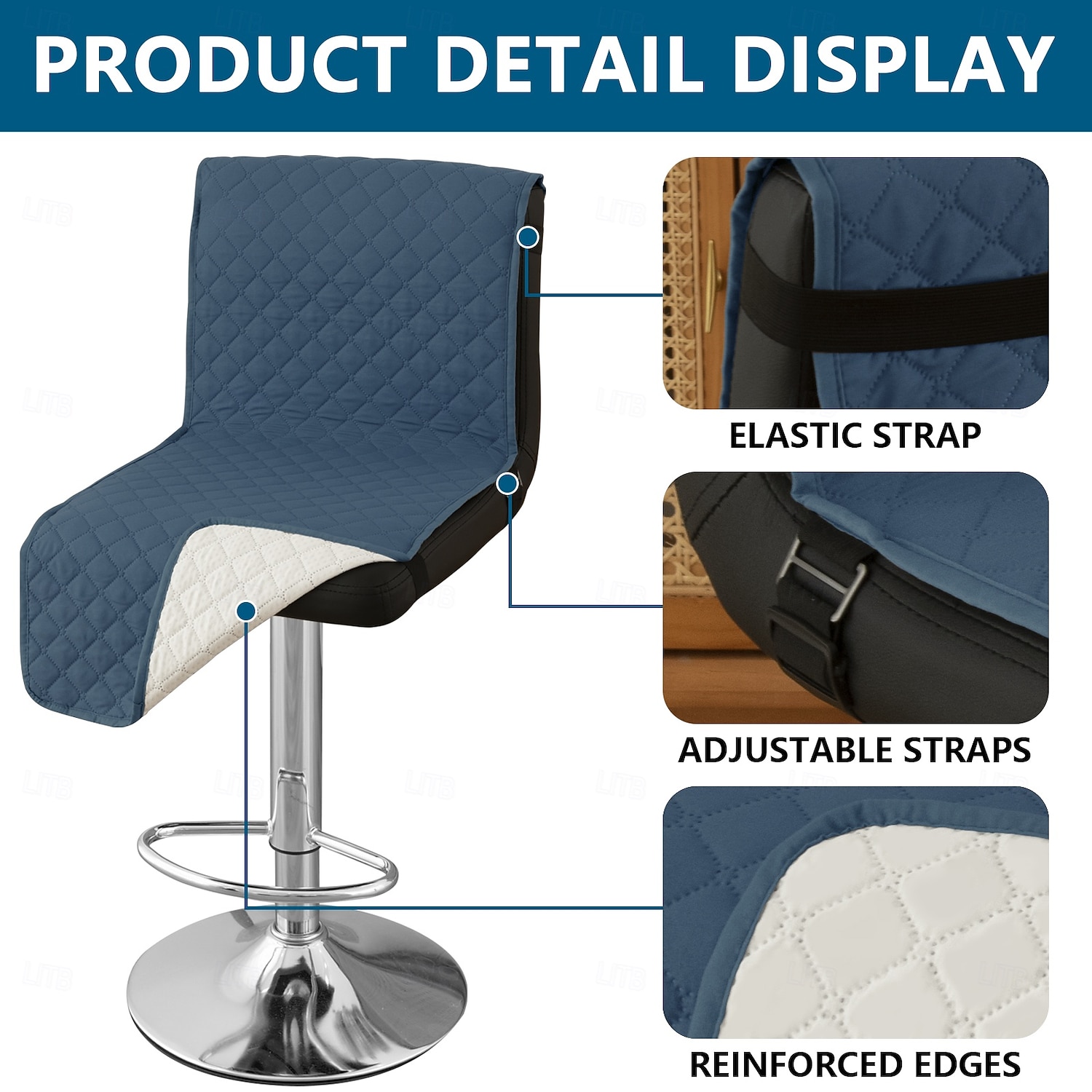 100% Waterproof Bar Stool Covers with Backrest, Stretch Bar Chair Covers, Removable Washable Seat Covers 2026 - $17.49 –P2