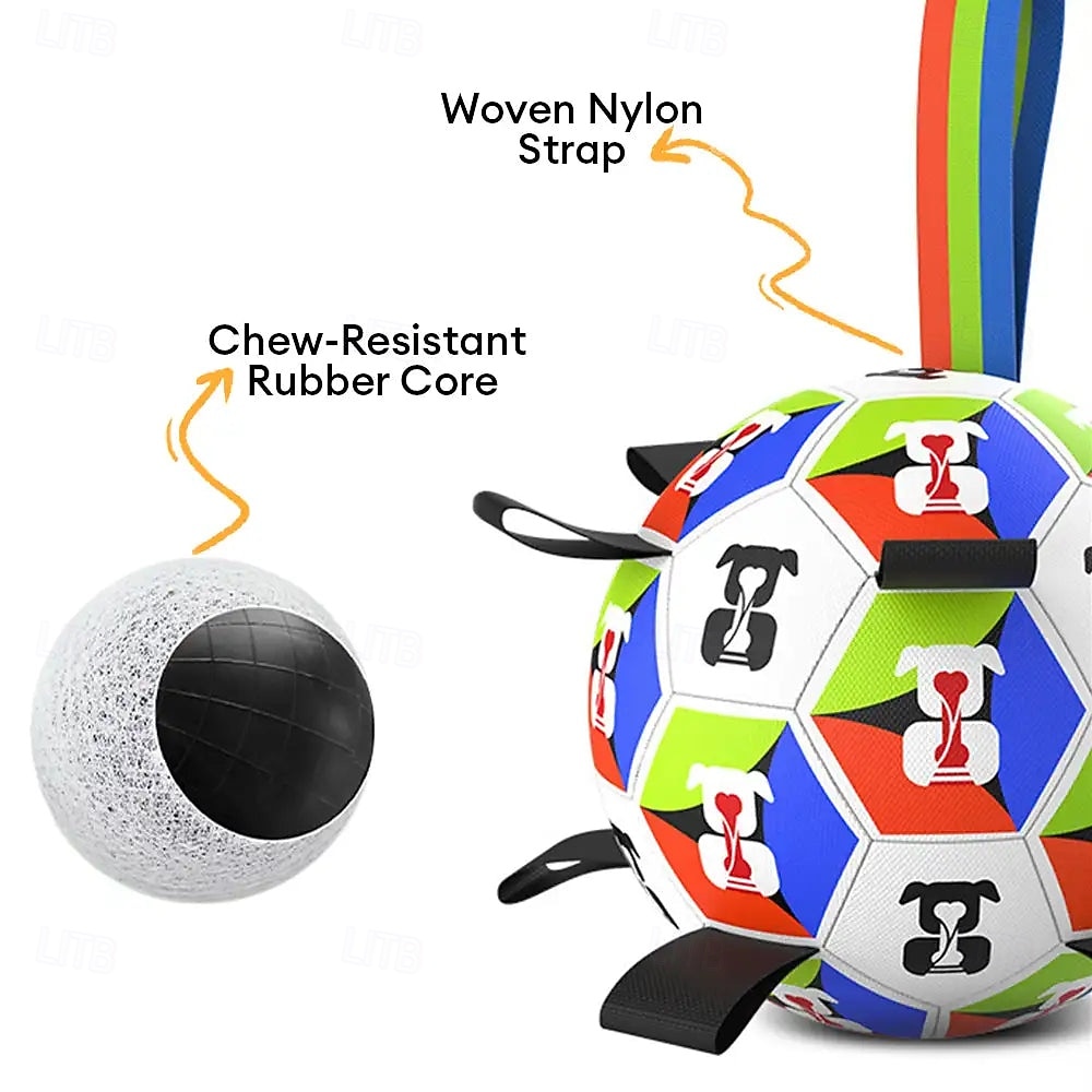Hundfotboll med remmar interaktiv leksak 18 cm i diameter 2026 - $13.49 –P4