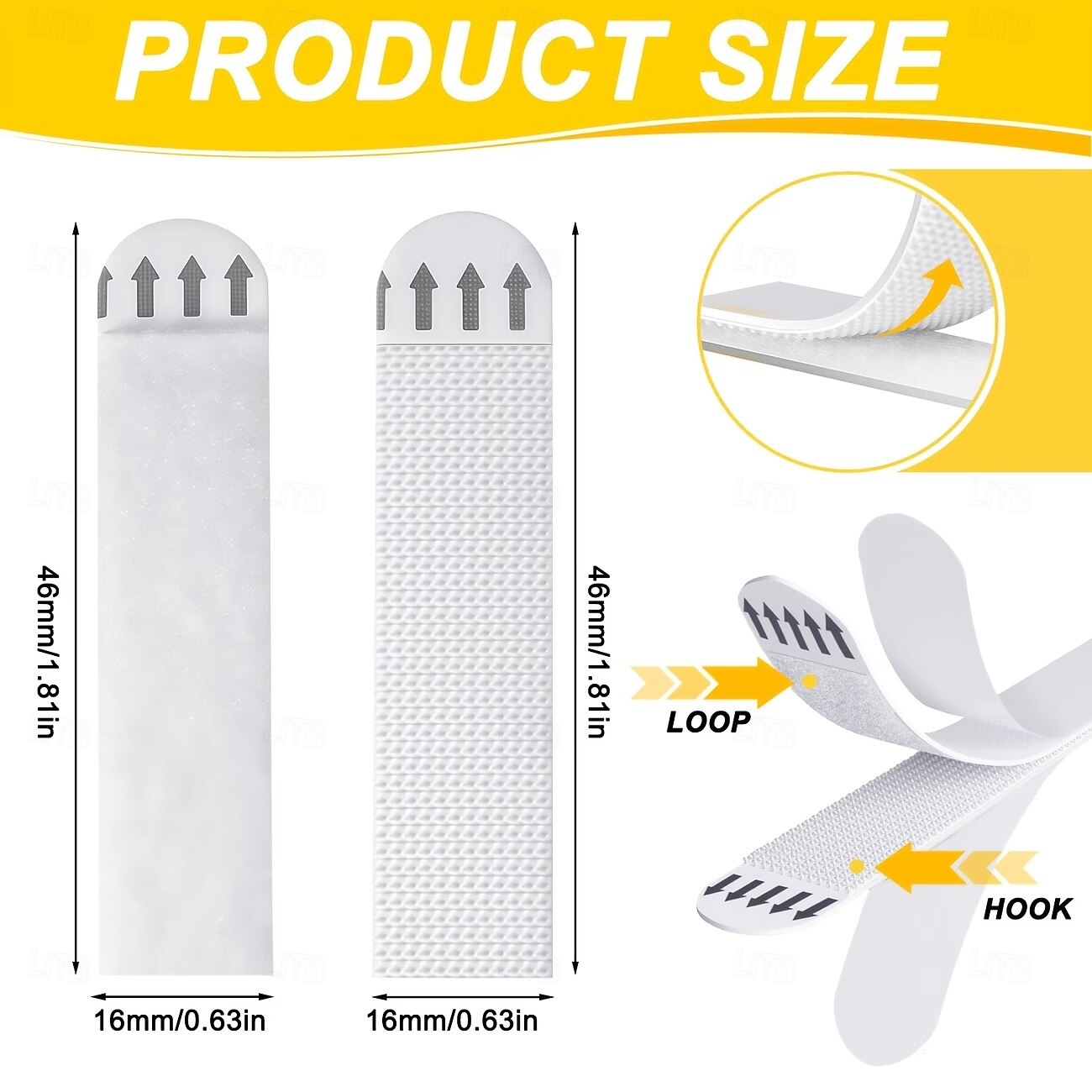 72 универсальных полиамидных полоски для подвешивания картин, не требуют сверления, снимаются с обеих сторон, обеспечивают прочную клеевую фиксацию, долговечны и водонепроницаемы, идеально подходят 2026 - IDR Rp311530 –P7