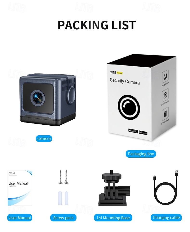 Mini wifi-beveiligingscamera, kleine draadloze verborgen camera voor huisbeveiliging, 1080p HD-babyfoon met nachtzicht &Bewegingsdetectie, draagbare minicamera met app-bediening voor baby- en 2026 - $37.99 –P15