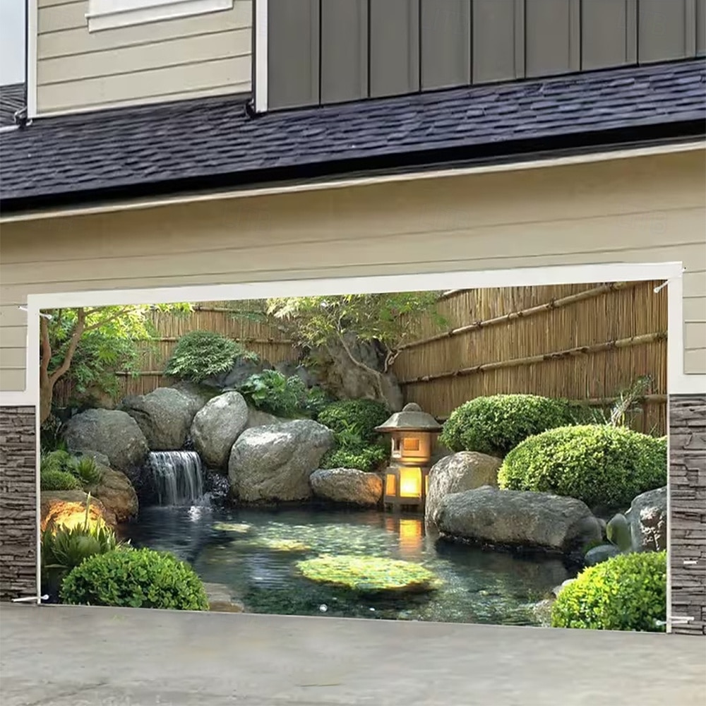 Garage Door Cover Large Hanging Backdrop Garden Vintage 3D Party Outdoor Shooting Backgrounds Front Door Home Decor 2026 - $49.99 –P1